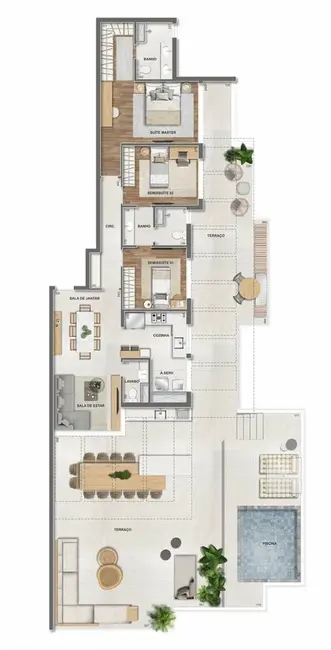 Apartamento com 4 quartos à venda, 316m2 em Perdizes, São Paulo - SP - imagem 8 Foto 8 de Apartamento com 4 quartos à venda, 316m2 em Perdizes, São Paulo - SP