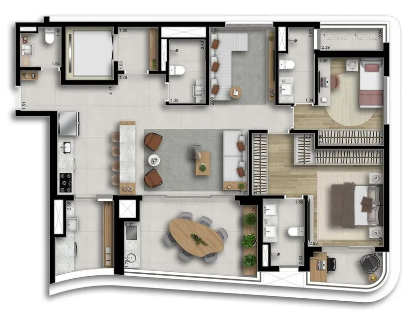 Apartamento com 4 quartos à venda, 316m2 em Perdizes, São Paulo - SP - imagem 9 Foto 9 de Apartamento com 4 quartos à venda, 316m2 em Perdizes, São Paulo - SP