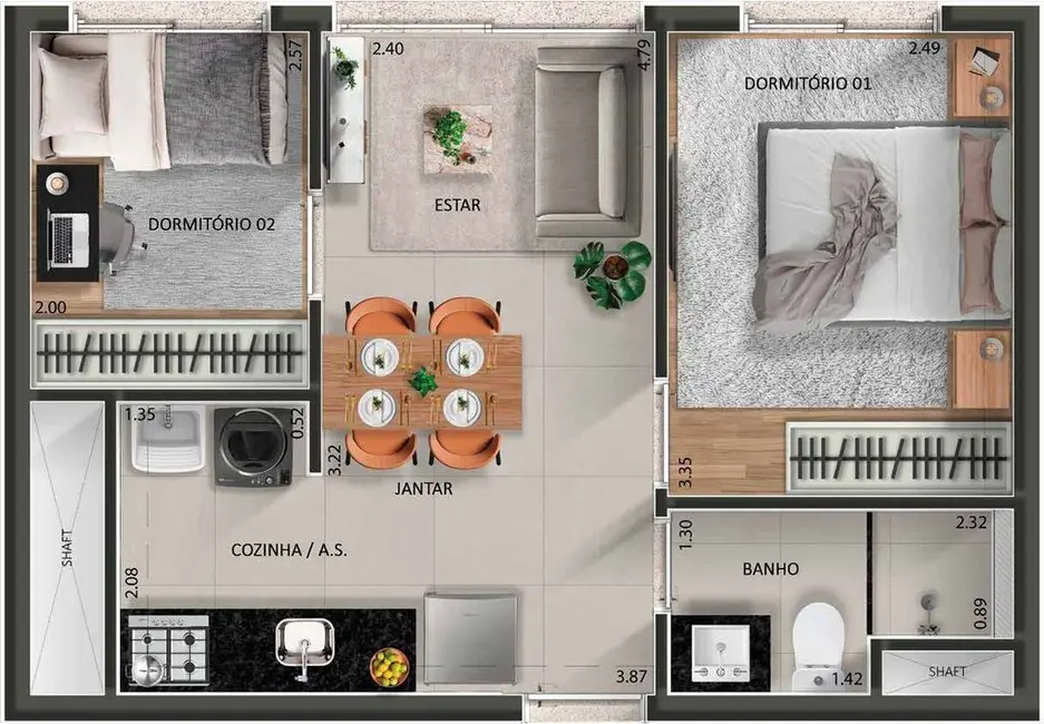 Foto 1 de Apartamento com 2 quartos à venda, 36m2 em Jardim São Paulo(Zona Norte), São Paulo - SP