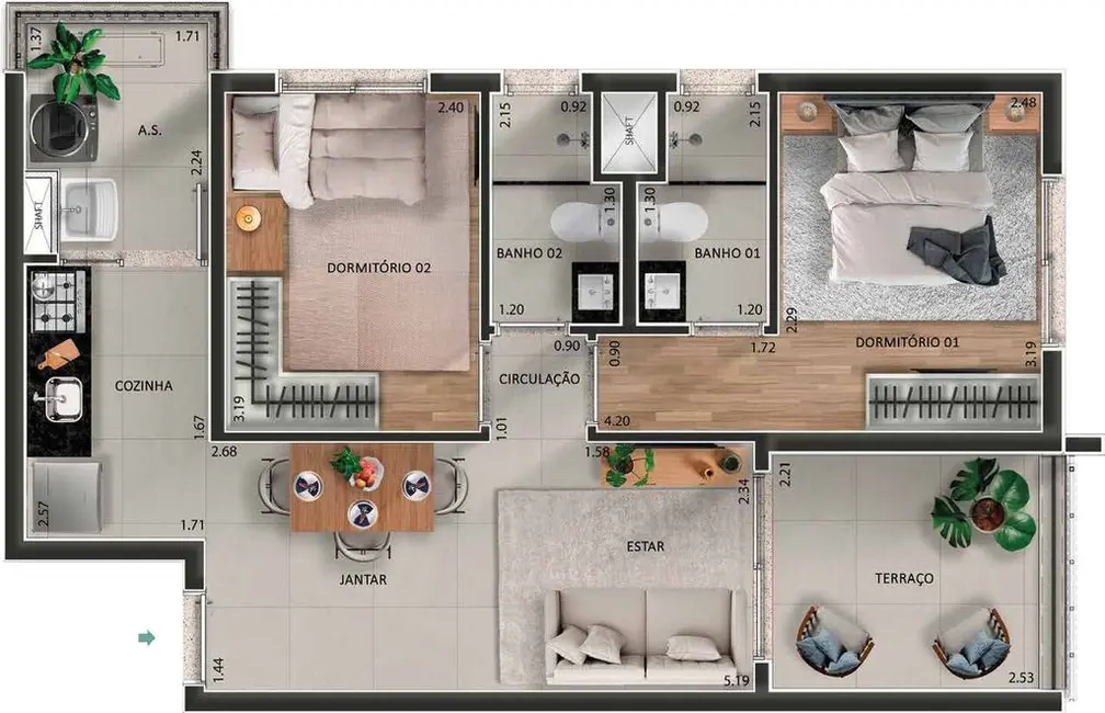 Foto 4 de Apartamento com 2 quartos à venda, 36m2 em Jardim São Paulo(Zona Norte), São Paulo - SP