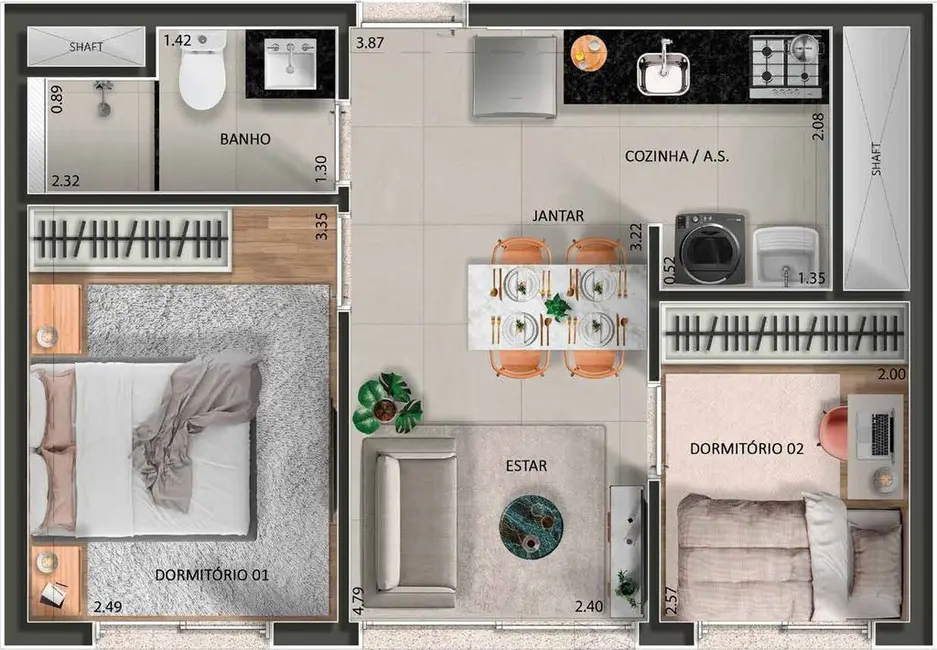 Foto 3 de Apartamento com 2 quartos à venda, 36m2 em Jardim São Paulo(Zona Norte), São Paulo - SP