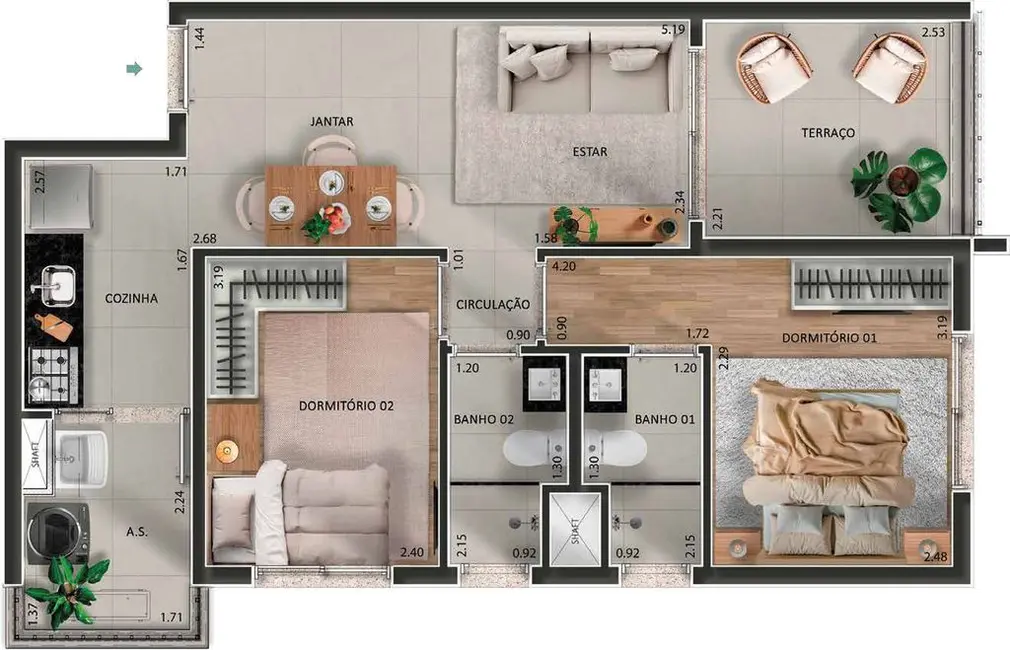 Foto 5 de Apartamento com 2 quartos à venda, 36m2 em Jardim São Paulo(Zona Norte), São Paulo - SP