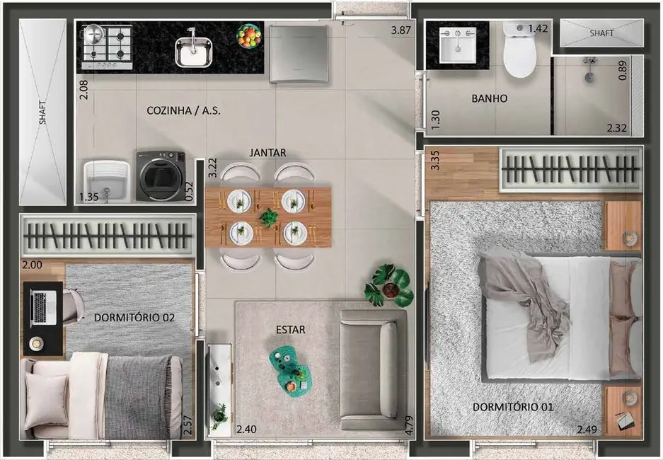 Foto 2 de Apartamento com 2 quartos à venda, 36m2 em Jardim São Paulo(Zona Norte), São Paulo - SP