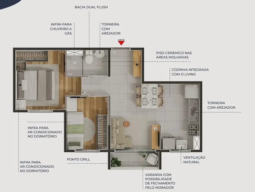 Apartamento com 1 quarto à venda, 25m2 em Vila Anastácio, São Paulo - SP - imagem 2 Foto 2 de Apartamento com 1 quarto à venda, 25m2 em Vila Anastácio, São Paulo - SP