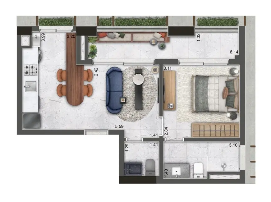 Foto 8 de Cobertura com 2 quartos à venda, 157m2 em Itaim Bibi, São Paulo - SP