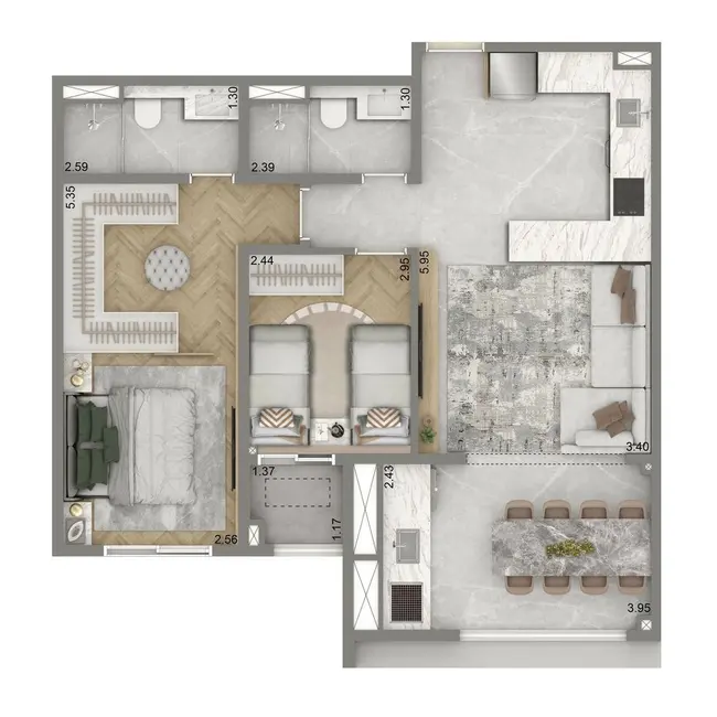 Apartamento com 2 quartos à venda, 69m2 em Vila Mariana, São Paulo - SP - imagem 5 Foto 5 de Apartamento com 2 quartos à venda, 69m2 em Vila Mariana, São Paulo - SP