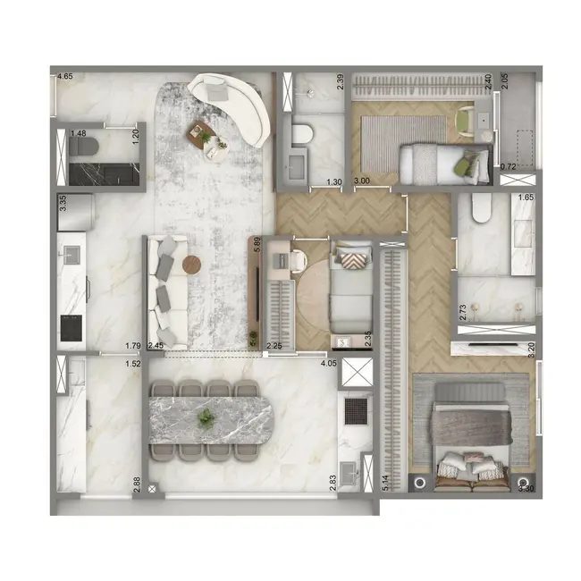 Apartamento com 2 quartos à venda, 69m2 em Vila Mariana, São Paulo - SP - imagem 3 Foto 3 de Apartamento com 2 quartos à venda, 69m2 em Vila Mariana, São Paulo - SP