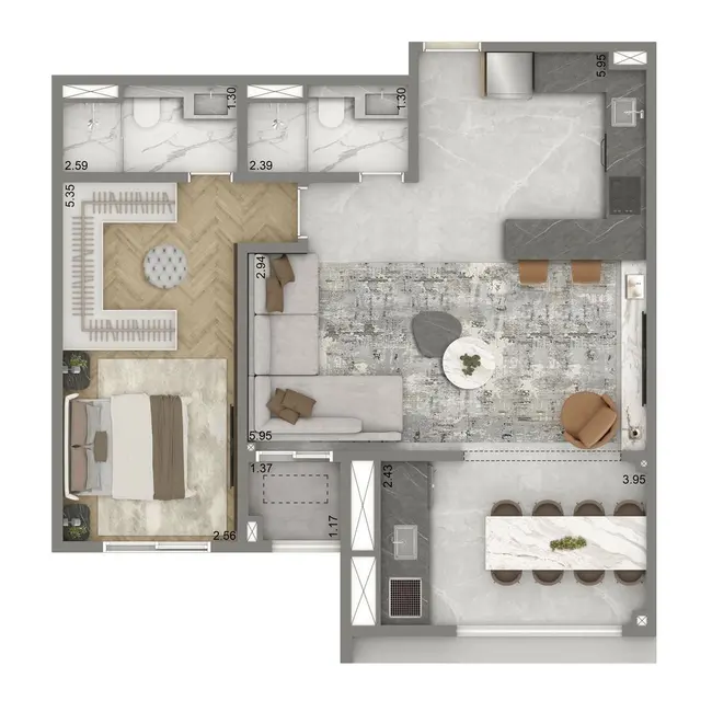 Apartamento com 2 quartos à venda, 69m2 em Vila Mariana, São Paulo - SP - imagem 6 Foto 6 de Apartamento com 2 quartos à venda, 69m2 em Vila Mariana, São Paulo - SP
