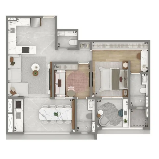 Apartamento com 2 quartos à venda, 69m2 em Vila Mariana, São Paulo - SP - imagem 4 Foto 4 de Apartamento com 2 quartos à venda, 69m2 em Vila Mariana, São Paulo - SP