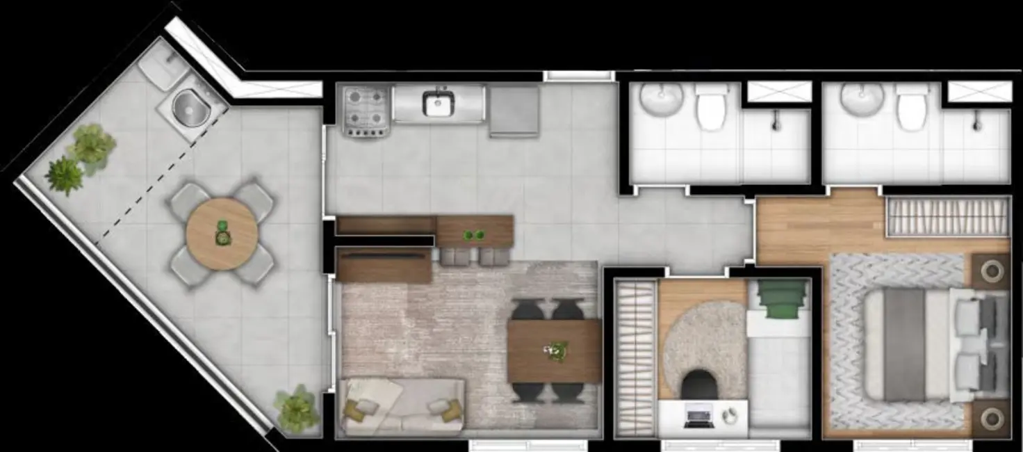 Foto 1 de Apartamento à venda, 74m2 em Jardim São Luís, São Paulo - SP