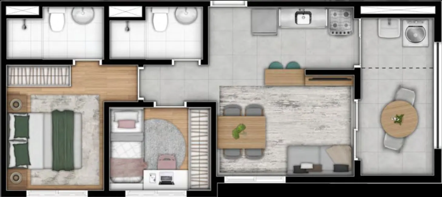 Foto 3 de Apartamento à venda, 74m2 em Jardim São Luís, São Paulo - SP