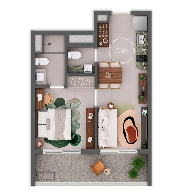 Foto 1 de Apartamento à venda, 46m2 em Pinheiros, São Paulo - SP