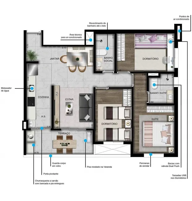 Apartamento à venda, 54m2 em Rochdale, Osasco - SP - imagem 2 Foto 2 de Apartamento à venda, 54m2 em Rochdale, Osasco - SP