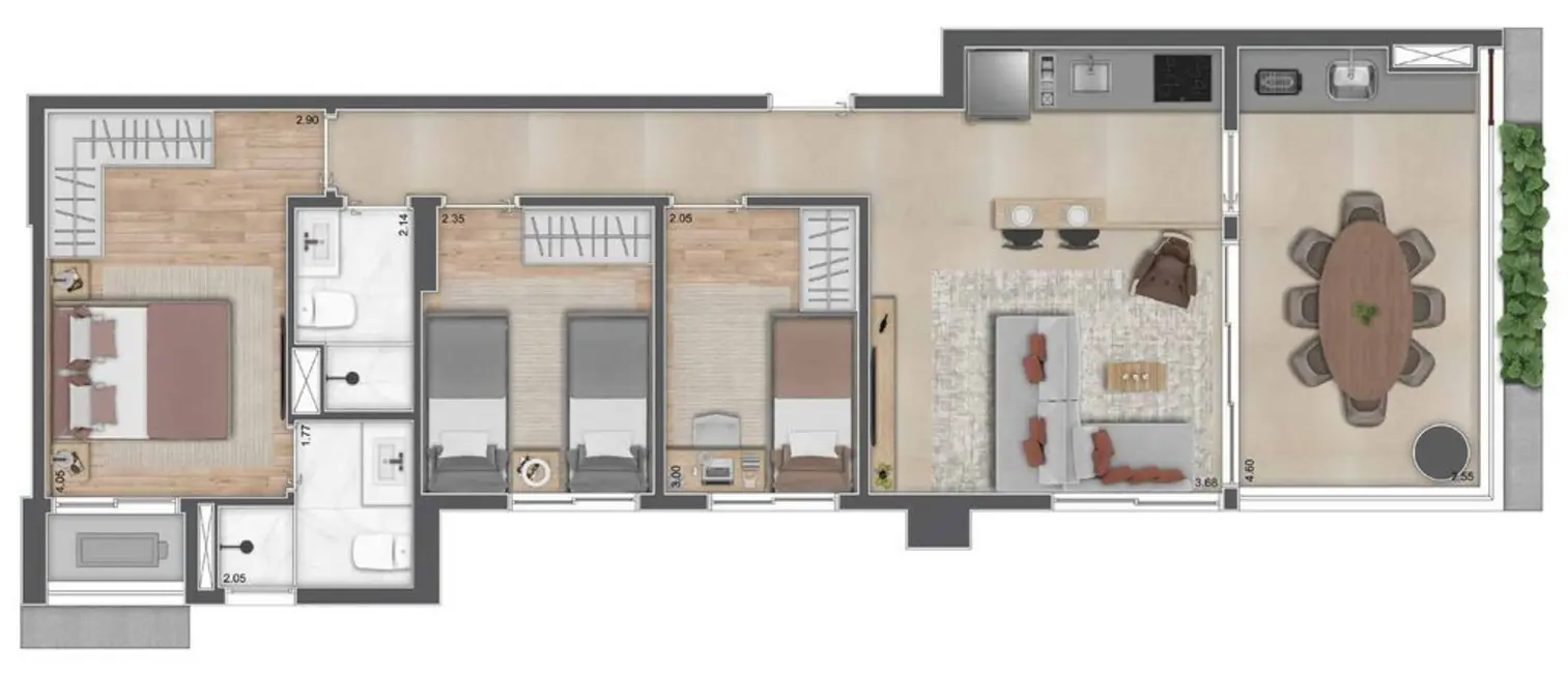 Foto 4 de Apartamento à venda, 43m2 em Moema, São Paulo - SP