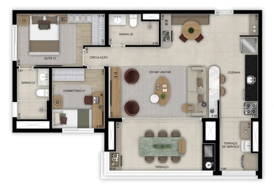 Foto 14 de Apartamento à venda, 50m2 em Centro, Curitiba - PR