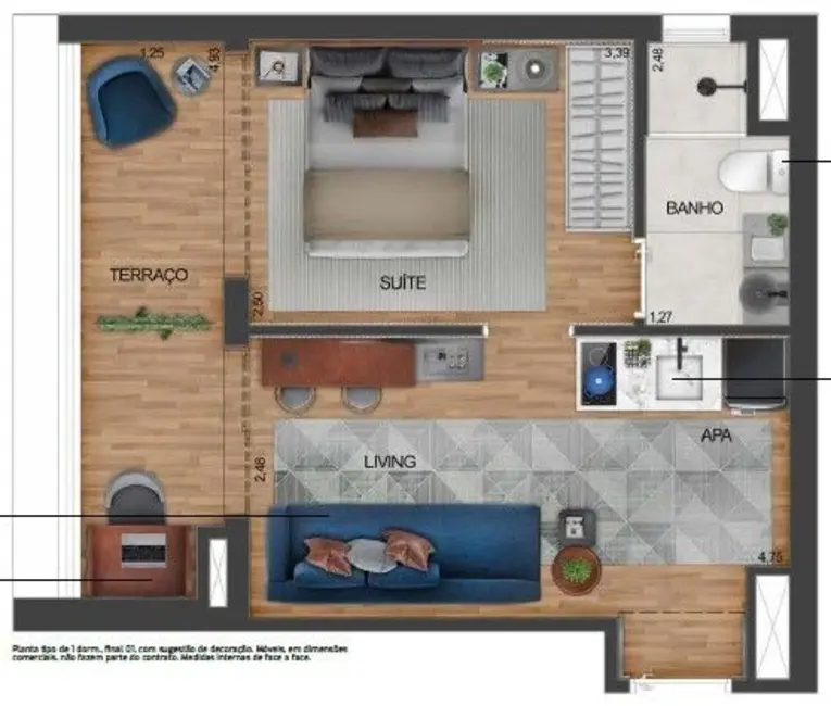 Foto 4 de Apartamento à venda, 35m2 em Campo Belo, São Paulo - SP