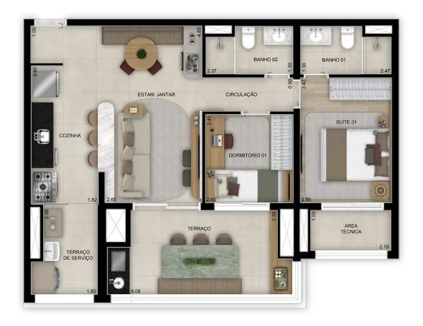 Foto 5 de Apartamento à venda, 63m2 em Jardim Prudência, São Paulo - SP