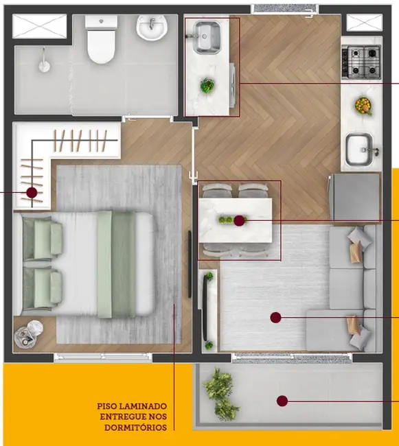 Apartamento à venda, 24m2 em Jaçanã, São Paulo - SP - imagem 7 Foto 7 de Apartamento à venda, 24m2 em Jaçanã, São Paulo - SP