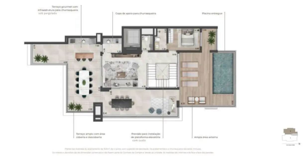 Foto 8 de Apartamento com 4 quartos à venda, 174m2 em Pinheiros, São Paulo - SP