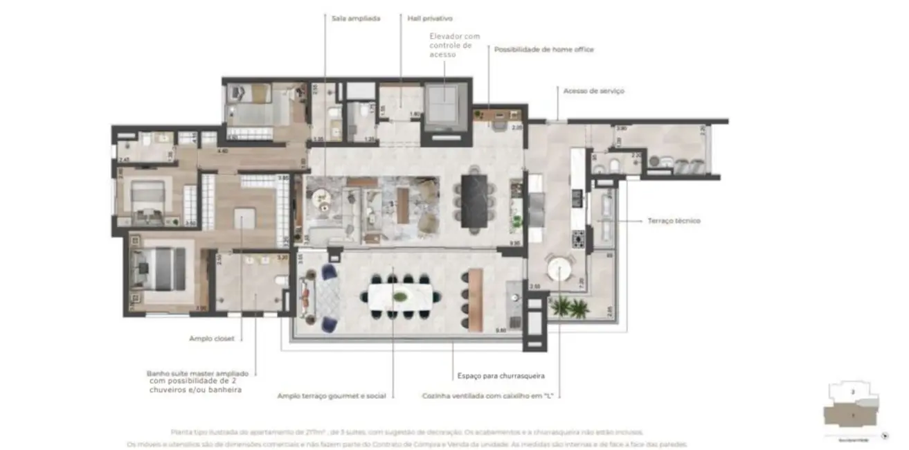 Foto 5 de Apartamento com 4 quartos à venda, 174m2 em Pinheiros, São Paulo - SP