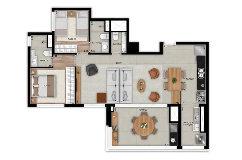 Foto 9 de Apartamento com 3 quartos à venda, 119m2 em Tatuapé, São Paulo - SP