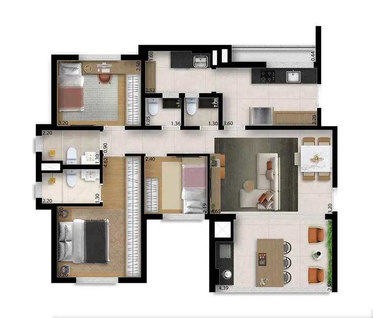 Foto 1 de Apartamento com 3 quartos à venda, 156m2 em Pinheiros, São Paulo - SP