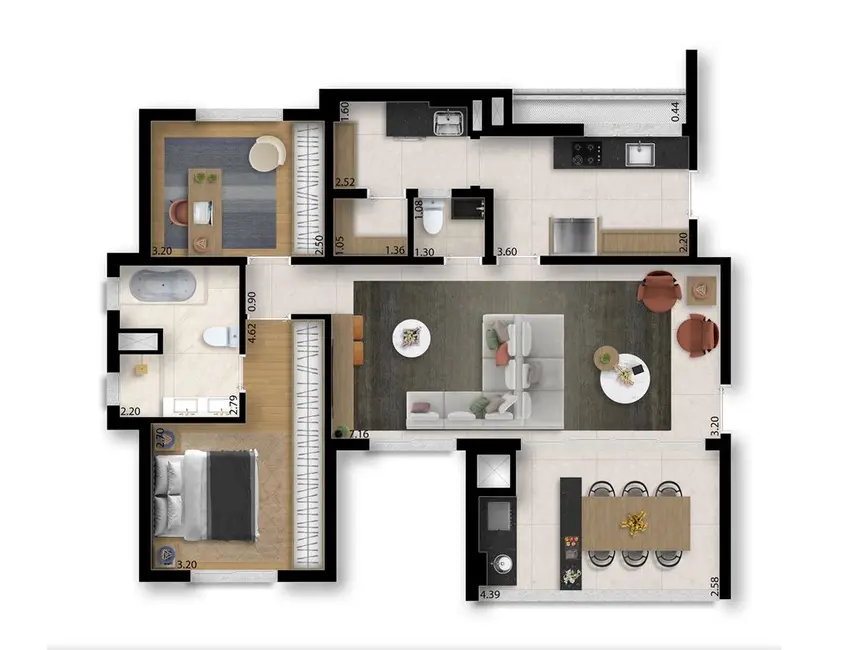Foto 7 de Apartamento com 3 quartos à venda, 156m2 em Pinheiros, São Paulo - SP