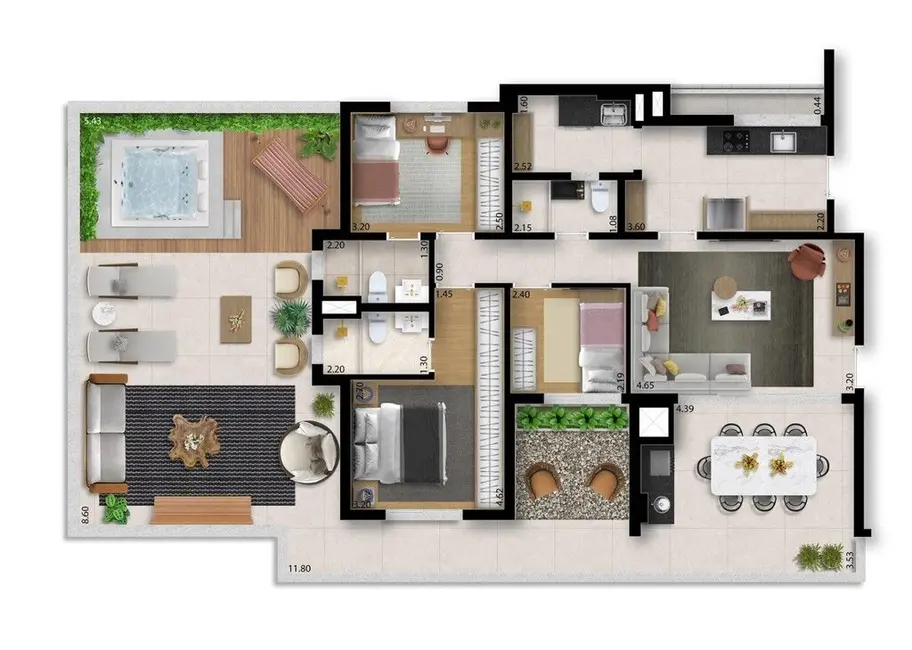 Foto 8 de Apartamento com 3 quartos à venda, 156m2 em Pinheiros, São Paulo - SP