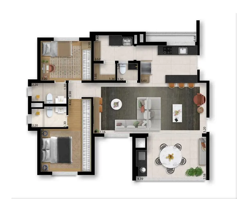 Foto 2 de Apartamento com 3 quartos à venda, 156m2 em Pinheiros, São Paulo - SP