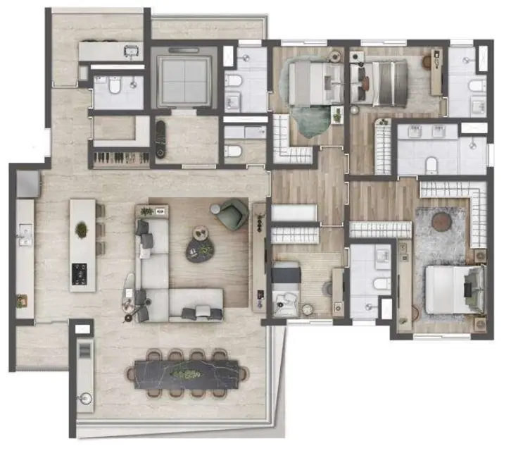 Foto 9 de Apartamento com 4 quartos à venda, 189m2 em Moema, São Paulo - SP
