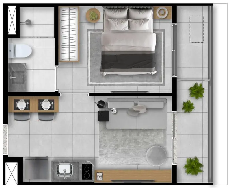 Foto 4 de Apartamento com 1 quarto à venda, 38m2 em Vila Clementino, São Paulo - SP