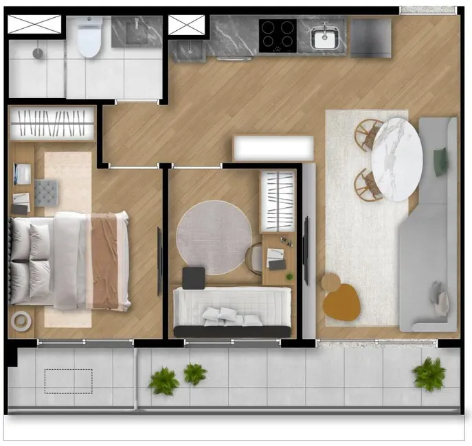 Foto 5 de Apartamento com 1 quarto à venda, 38m2 em Vila Clementino, São Paulo - SP