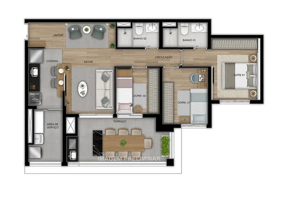 Apartamento com 3 quartos à venda, 84m2 em São Paulo - SP - imagem 9 Foto 9 de Apartamento com 3 quartos à venda, 84m2 em São Paulo - SP