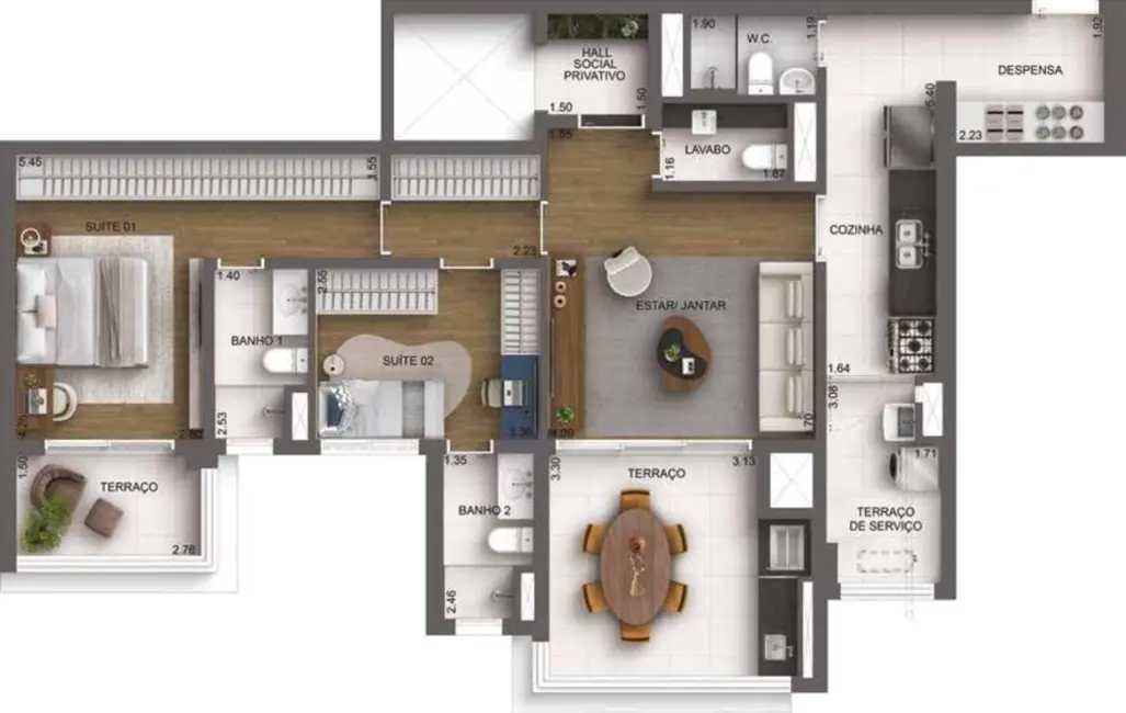 Foto 7 de Apartamento com 3 quartos à venda, 142m2 em Santo Amaro, São Paulo - SP