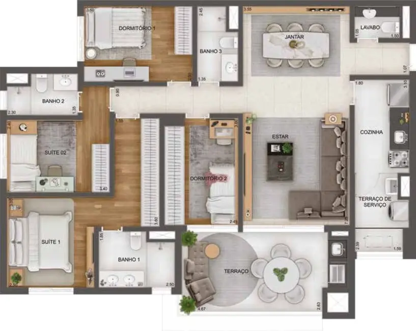 Foto 4 de Apartamento com 3 quartos à venda, 120m2 em Fundação, Sao Caetano Do Sul - SP