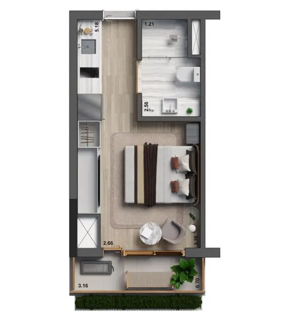 Foto 1 de Kitnet com 1 quarto à venda, 27m2 em Jardim Paulista, São Paulo - SP