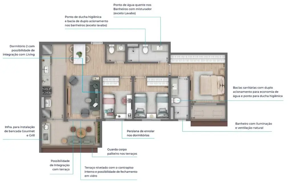 Foto 1 de Apartamento com 3 quartos à venda, 94m2 em Planalto, Sao Bernardo Do Campo - SP