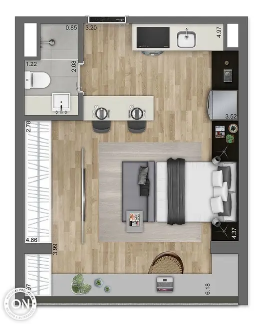Kitnet com 1 quarto à venda, 32m2 em Jardim Paulista, São Paulo - SP - imagem 5 Foto 5 de Kitnet com 1 quarto à venda, 32m2 em Jardim Paulista, São Paulo - SP