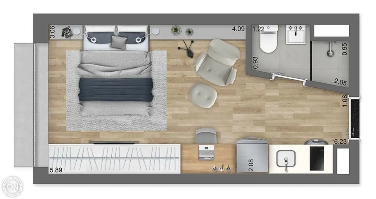 Kitnet com 1 quarto à venda, 32m2 em Jardim Paulista, São Paulo - SP - imagem 4 Foto 4 de Kitnet com 1 quarto à venda, 32m2 em Jardim Paulista, São Paulo - SP