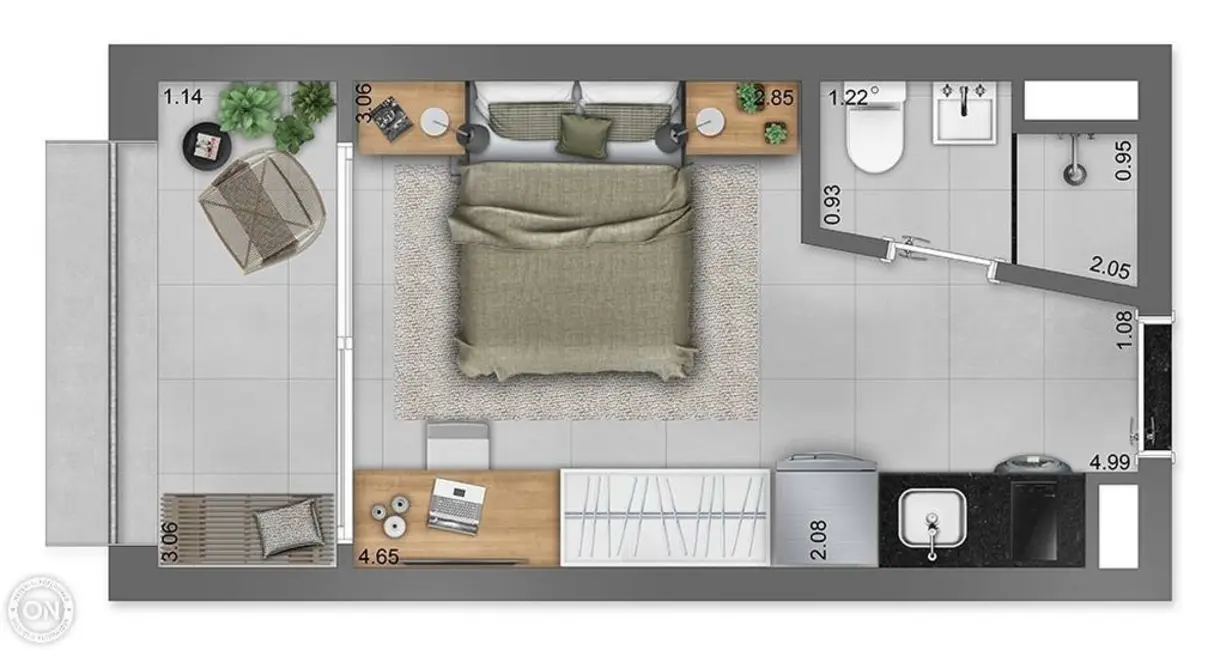 Kitnet com 1 quarto à venda, 32m2 em Jardim Paulista, São Paulo - SP - imagem 7 Foto 7 de Kitnet com 1 quarto à venda, 32m2 em Jardim Paulista, São Paulo - SP