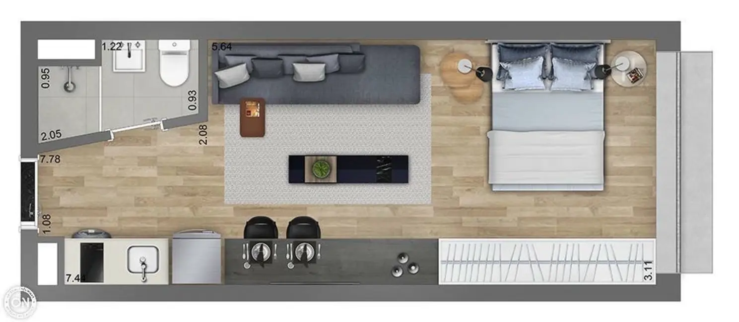 Kitnet com 1 quarto à venda, 32m2 em Jardim Paulista, São Paulo - SP - imagem 9 Foto 9 de Kitnet com 1 quarto à venda, 32m2 em Jardim Paulista, São Paulo - SP