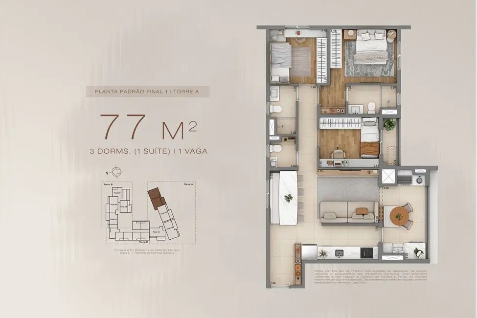 Foto 5 de Apartamento com 3 quartos à venda, 133m2 em Butantã, São Paulo - SP