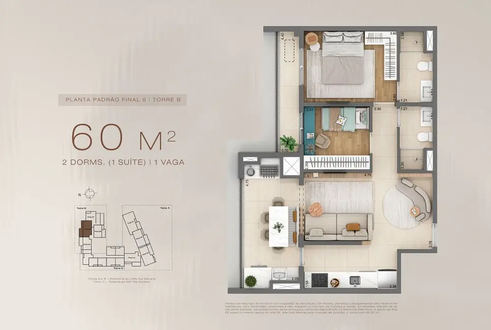 Foto 4 de Apartamento com 3 quartos à venda, 133m2 em Butantã, São Paulo - SP