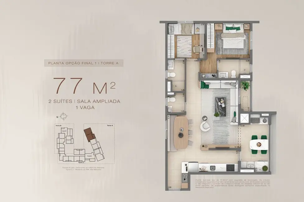 Foto 6 de Apartamento com 3 quartos à venda, 133m2 em Butantã, São Paulo - SP