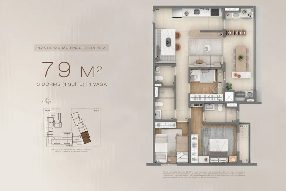 Foto 2 de Apartamento com 3 quartos à venda, 133m2 em Butantã, São Paulo - SP
