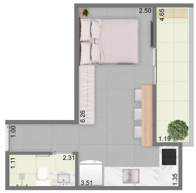Foto 7 de Kitnet com 1 quarto à venda, 28m2 em Vila Matilde, São Paulo - SP