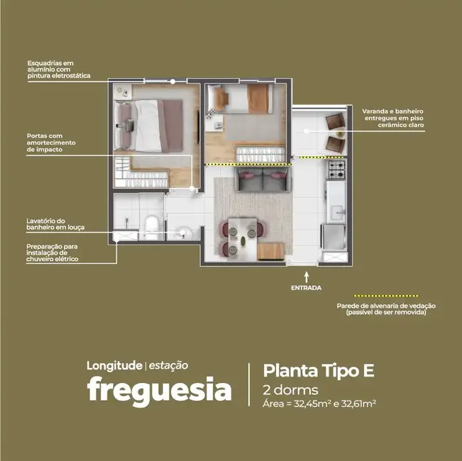 Foto 3 de Apartamento com 2 quartos à venda, 48m2 em Freguesia do Ó, São Paulo - SP