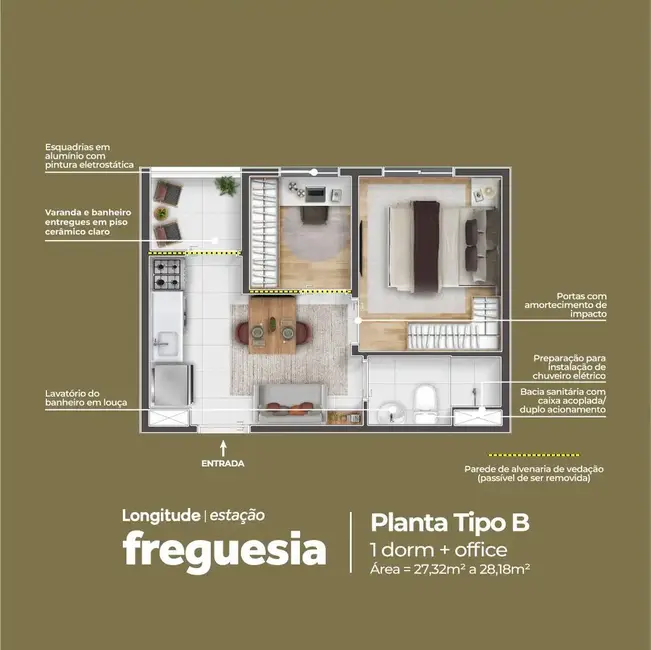 Foto 2 de Apartamento com 2 quartos à venda, 48m2 em Freguesia do Ó, São Paulo - SP