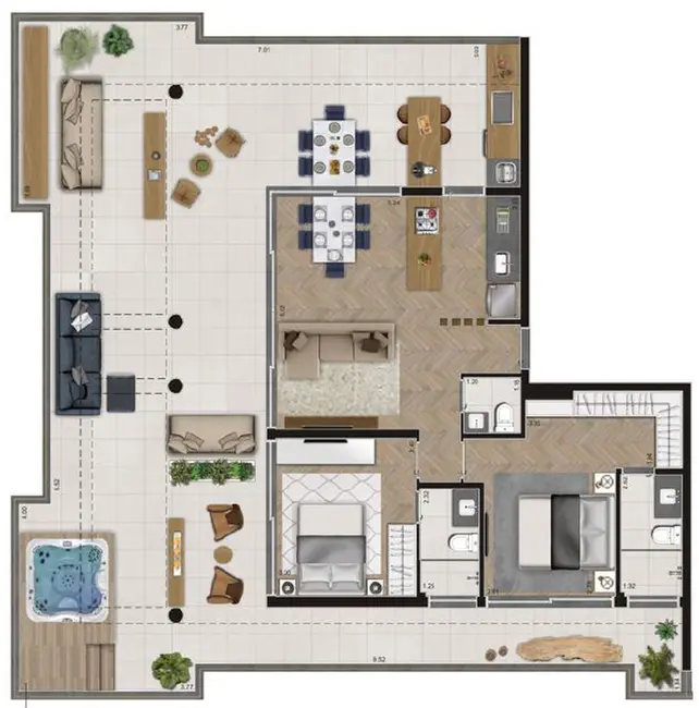 Foto 4 de Apartamento com 2 quartos à venda, 70m2 em Jardim América, São Paulo - SP