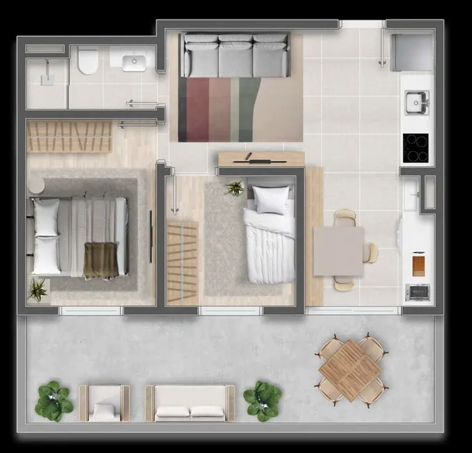 Foto 1 de Apartamento com 2 quartos à venda, 41m2 em São Pedro, Osasco - SP